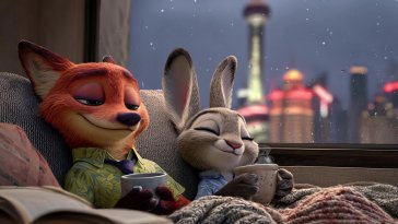 nick & judy relax - zootopia live wallpaper
