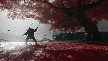 samurai under maple live wallpaper