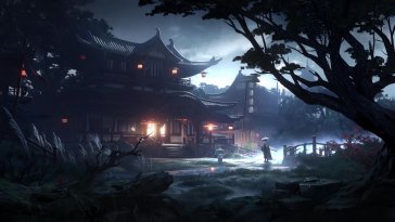 silent temple rain live wallpaper