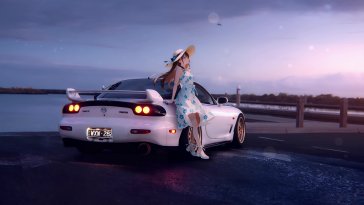 sunset rx-7 live wallpaper
