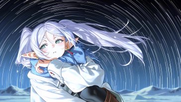 frieren under star trails live wallpaper