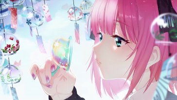 nakano nino - quintessential quintuplets live wallpaper