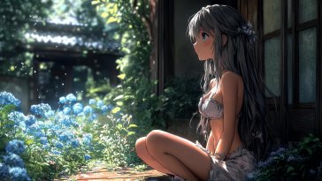 serene anime girl live wallpaper
