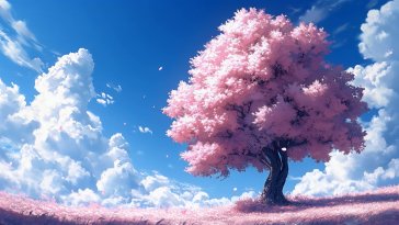 large sakura tree live wallpaper