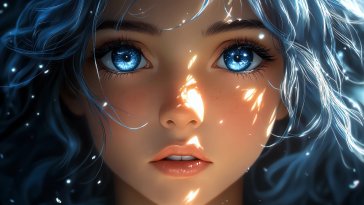 girl with blue eyes live wallpaper