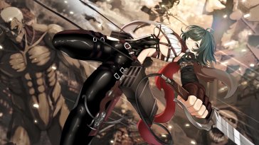 mikasa above the titans live wallpaper