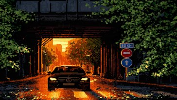 sunset mercedes drive live wallpaper
