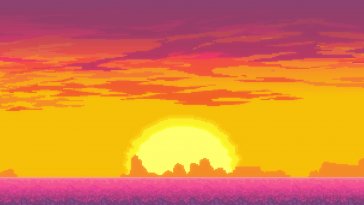 sunrise in the cliffs - deltarune live wallpaper