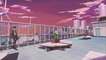 persona 3 rooftop sunset live wallpaper