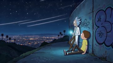 rick and morty stargazing live wallpaper