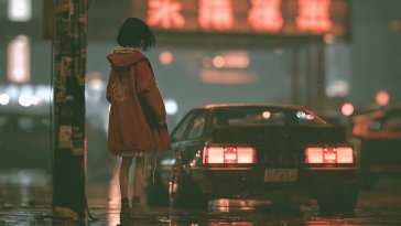 rainy night drive live wallpaper