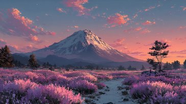 twilight at mount fuji live wallpaper