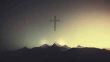 cross above the mountains live wallpaper