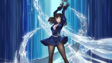 blue witch scheherazade - brown dust 2 live wallpaper
