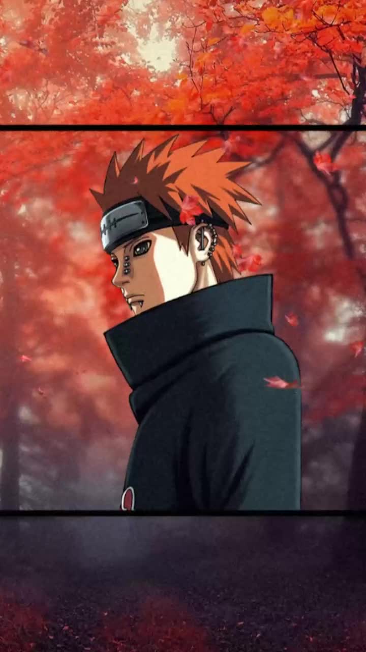 Pain (Nagato) in Leaves Mobile Live Wallpaper