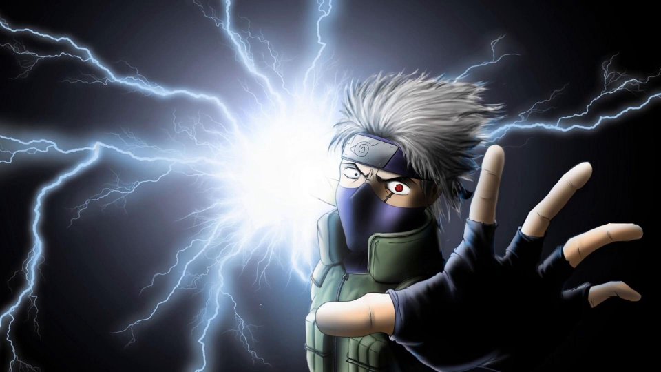 Naruto Kakashi Hatake Lightning Purple Desktop Wallpaper in 4K