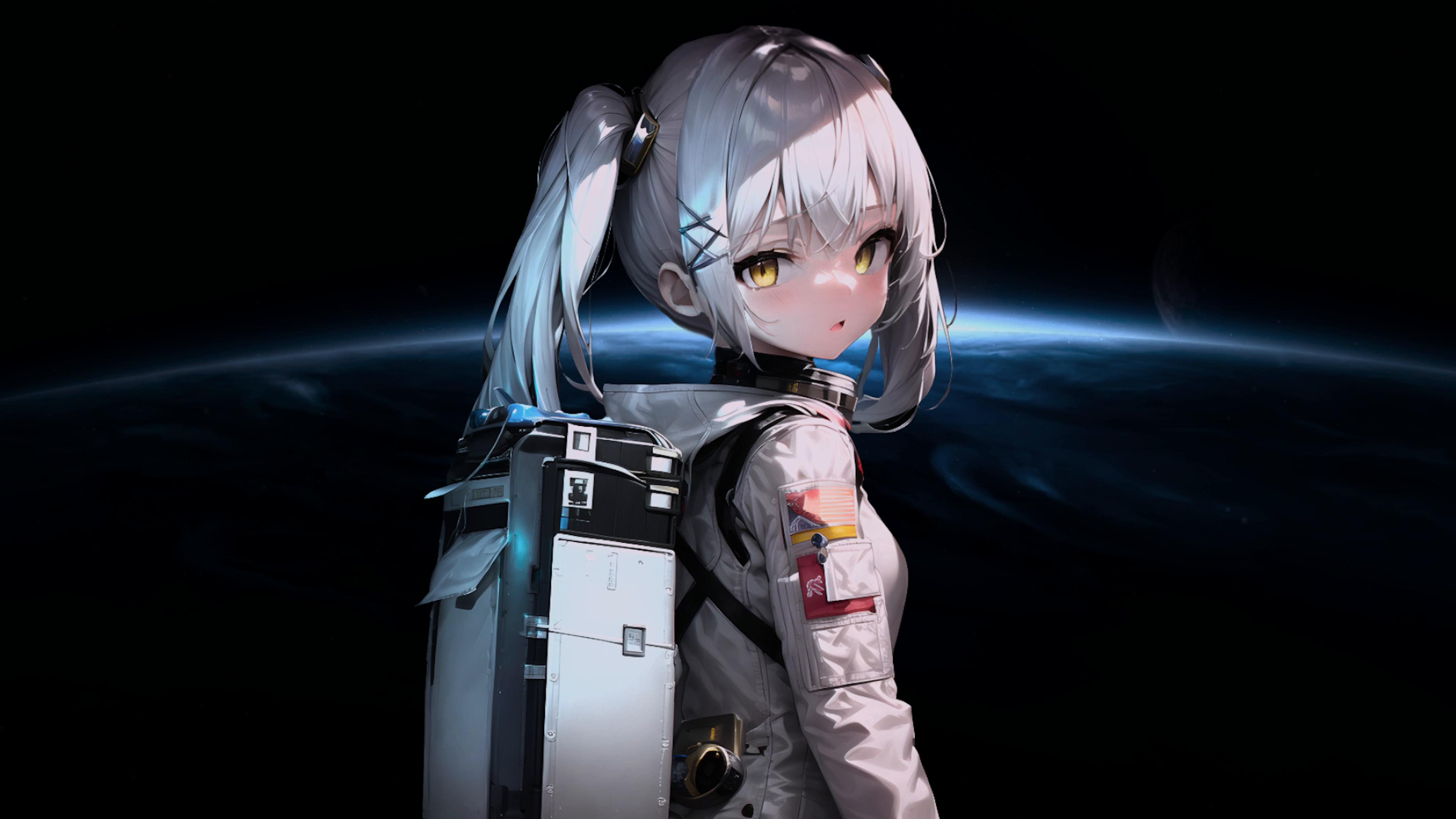 Astronaut Anime Girl Live Wallpaper