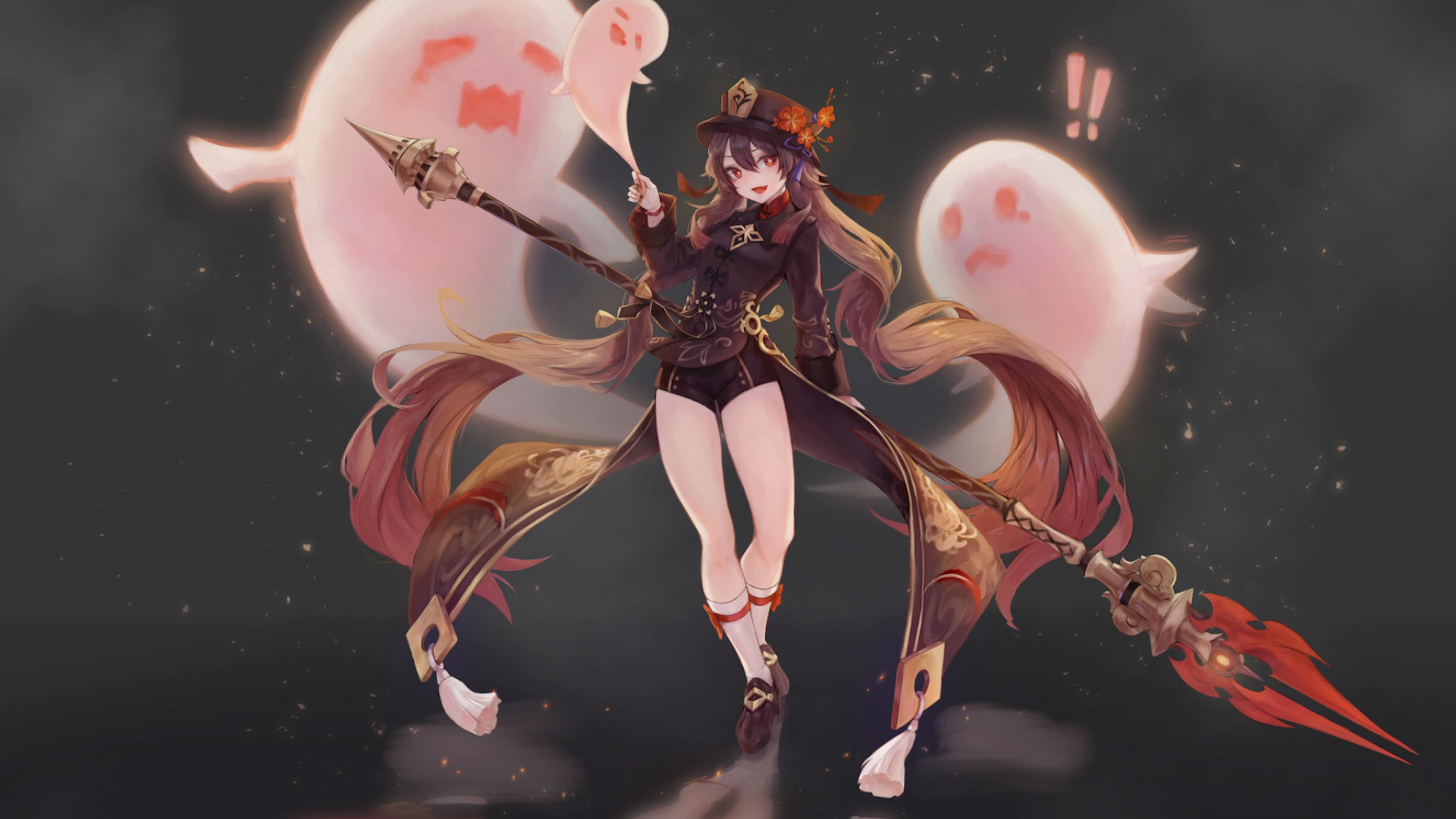 Halloween fever Hu Tao animation, I made this also into the hd animated  wallpaper but i decided to share it's lesser version as gif for you to  enjoy too, hope you like