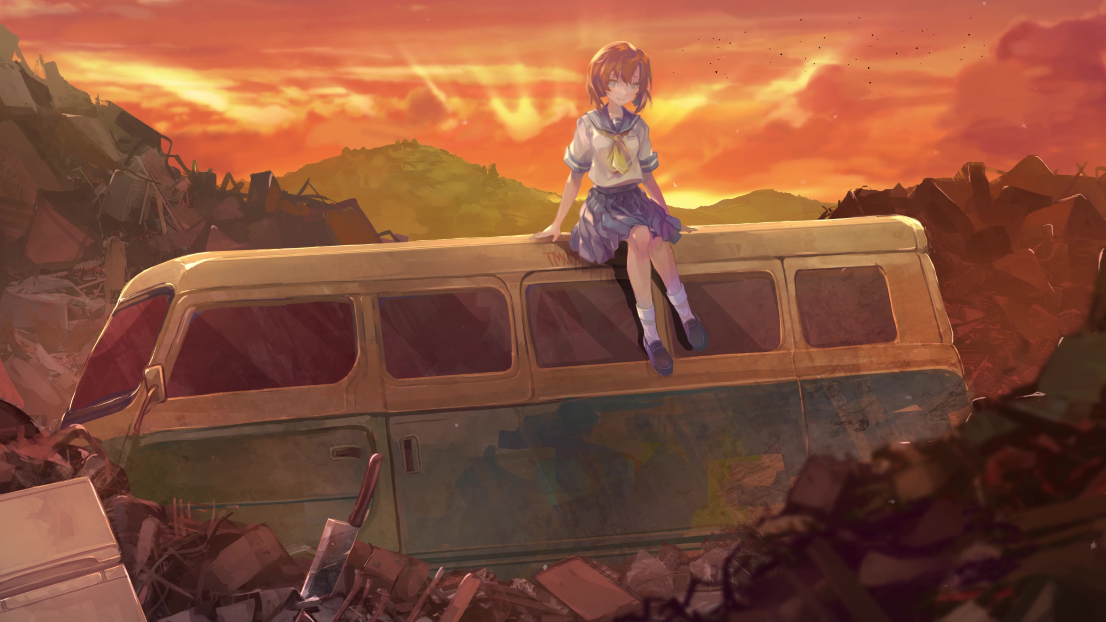 Ryugo Rena Rena Ryugu (Higurashi No Naku Koro Ni) Live Wallpaper