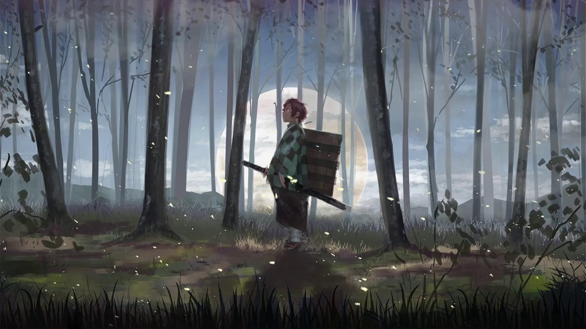 Anime Forest 4k Ultra HD Wallpaper