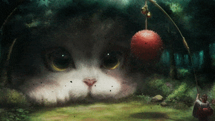 Cute Cat in Forest gif preview