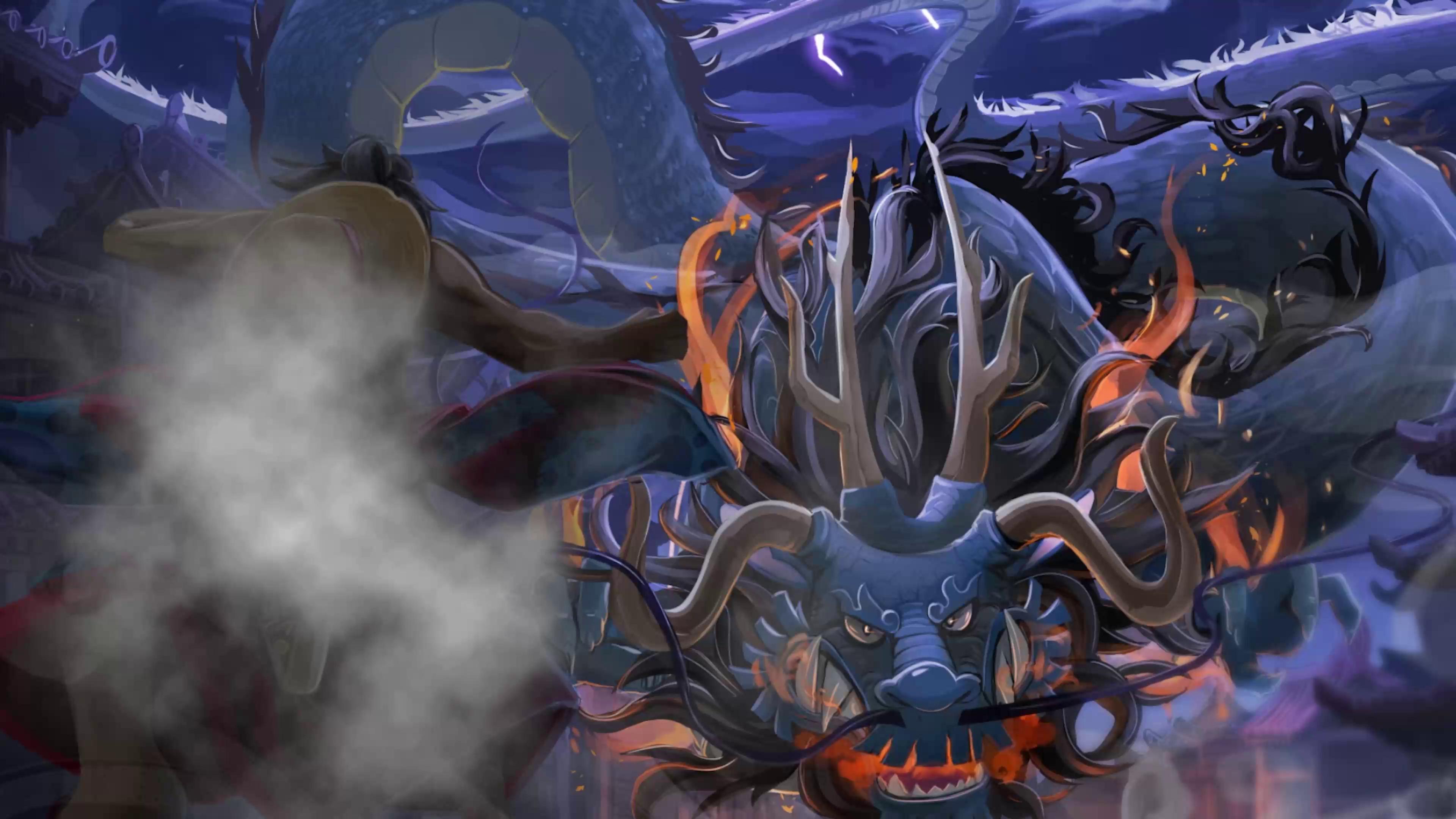 Kaido wallpaper i made the kaido in the middle is made by luis figueirado  art  rOnePiece