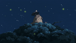 Totoro on Top of a Tree gif preview