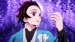 Tanjiro in a a Wisteria Forest (Demon Slayer) gif preview