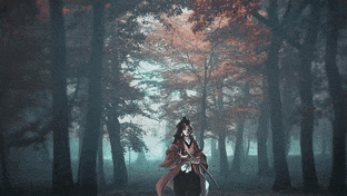Yoriichi in Forest (Demon Slayer) gif preview