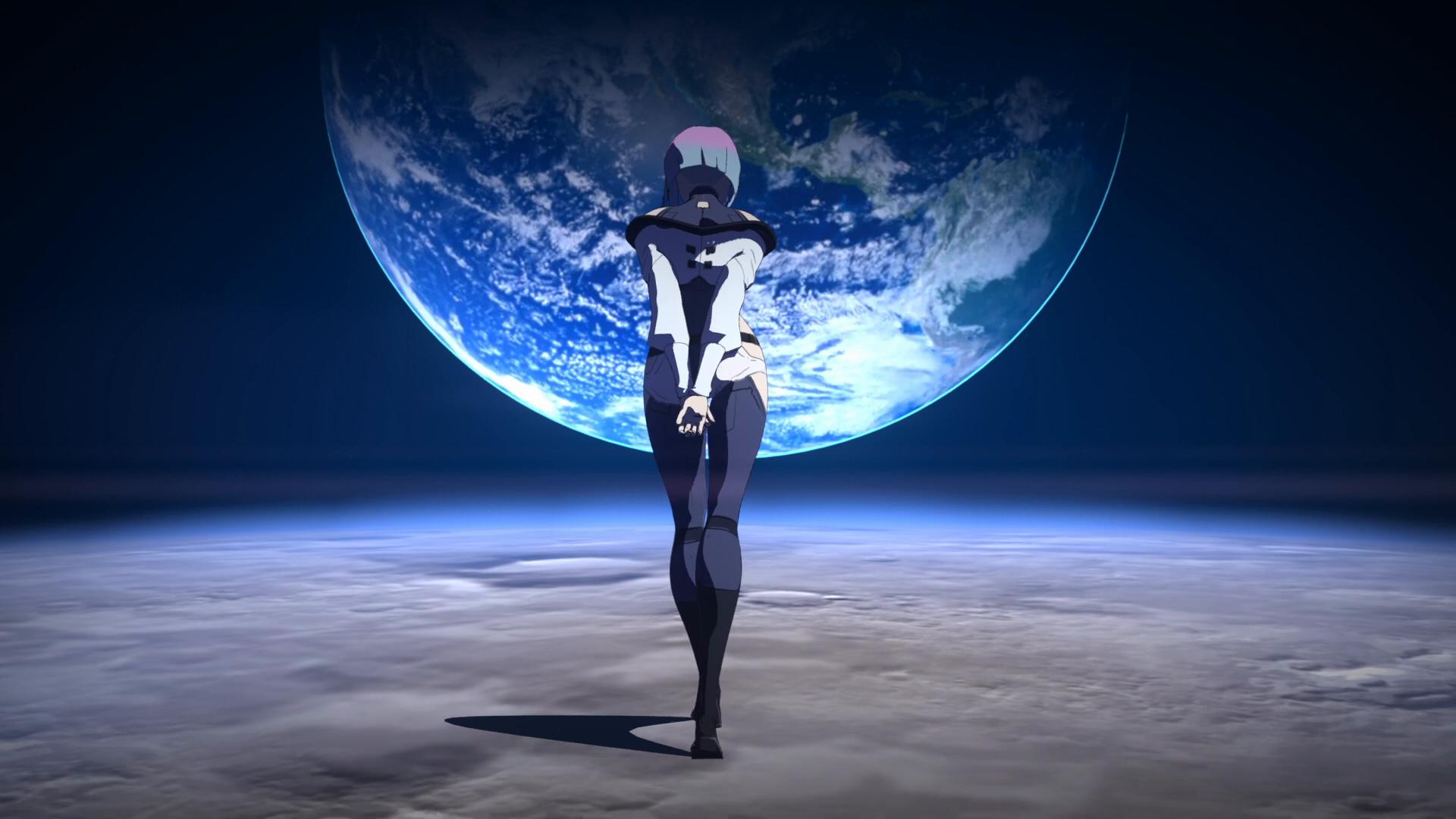 Lucy Going On The Moon (Cyberpunk Edgerunners) Live Wallpaper