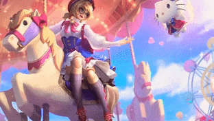 Hello Kitty and Angela in Amusement Park gif preview
