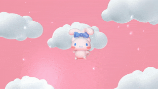 Cinnamoroll Flying in Clouds gif preview