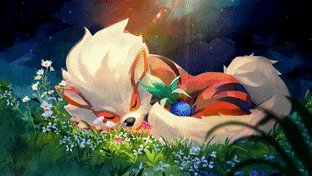 Arcanine and Oddish gif preview