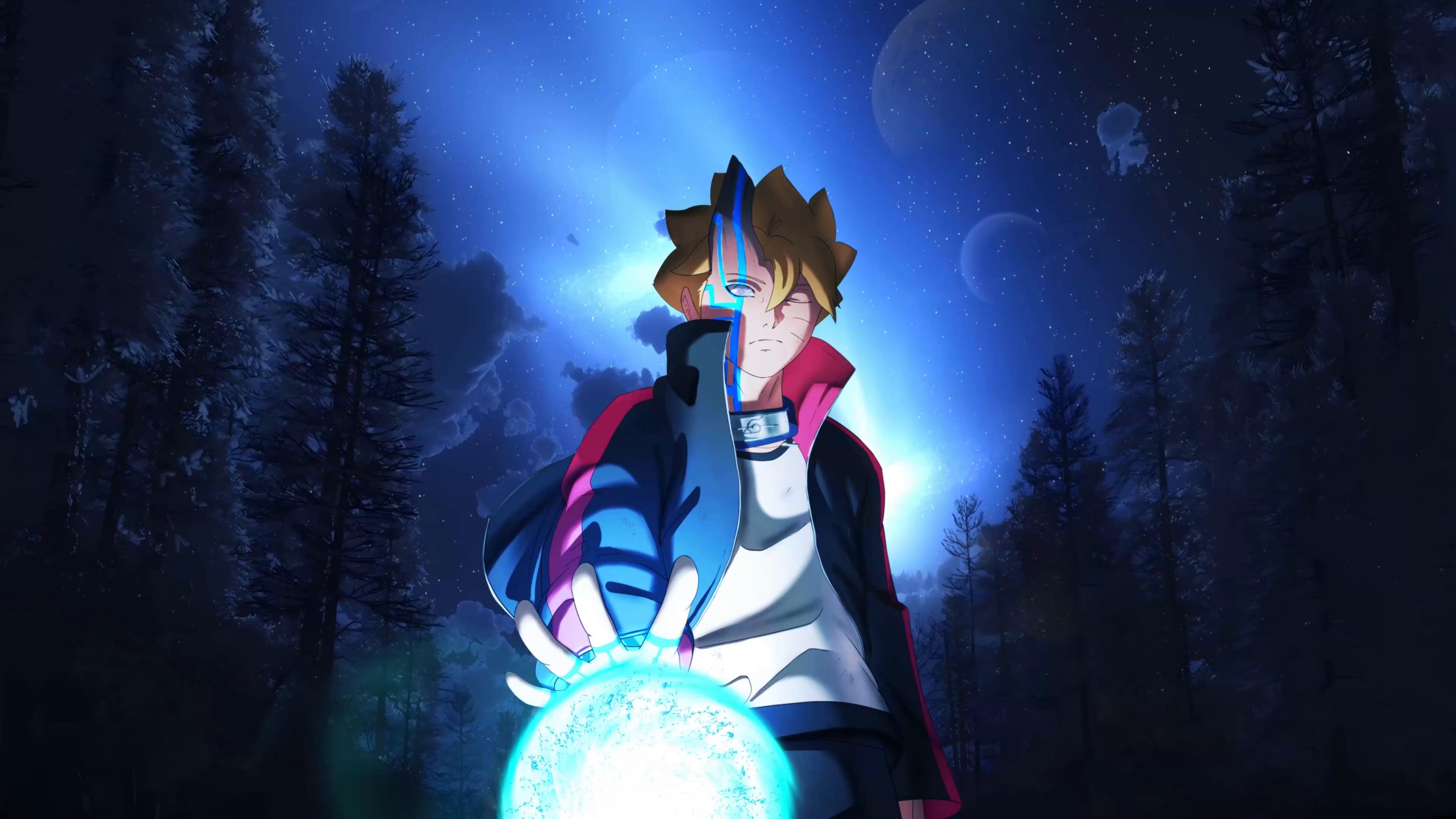 Boruto With Electric Blue Orb Live Wallpaper