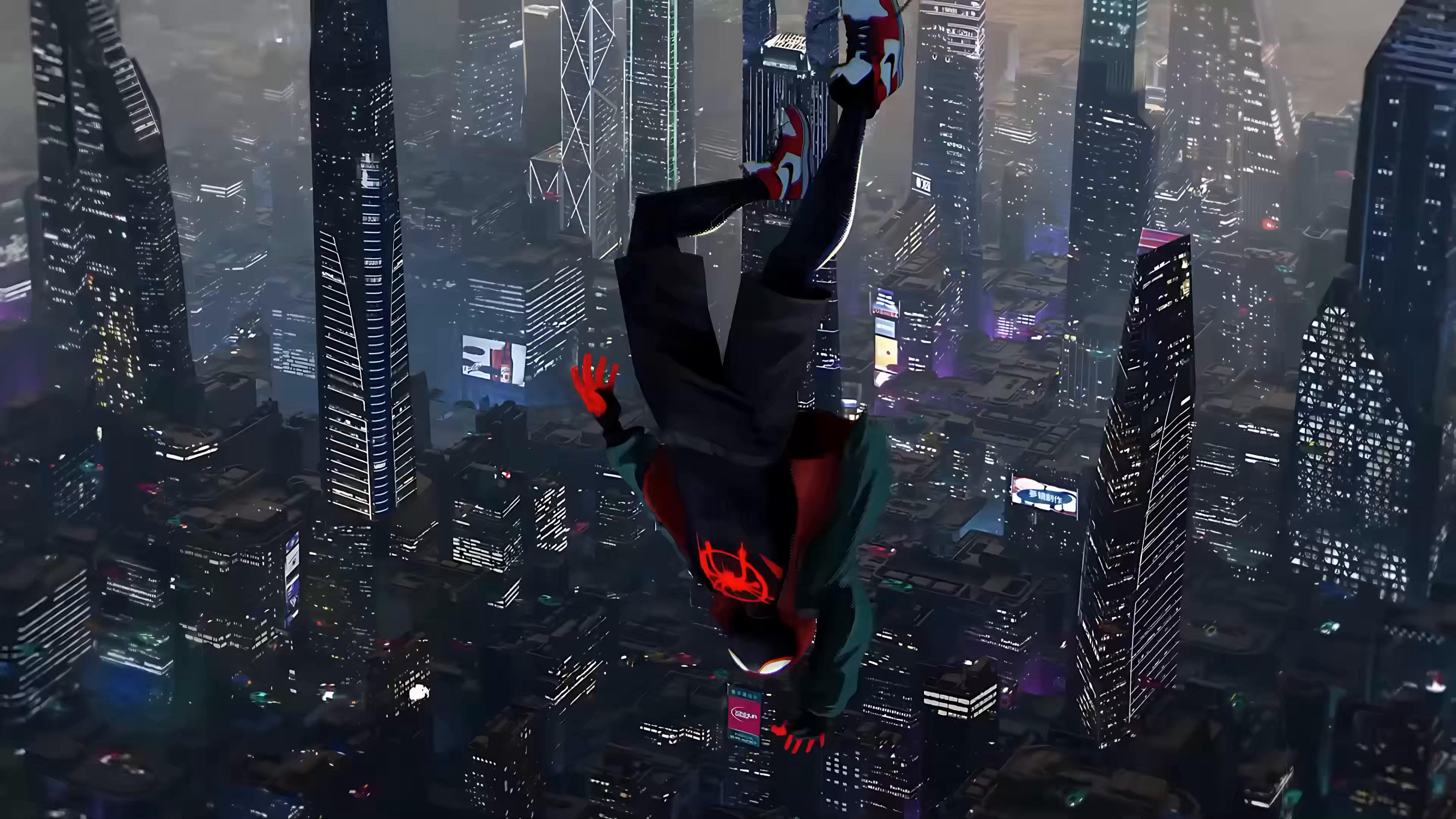 Swing into Action: Spider-Man Across the Spider-Verse 4K Wallpaper