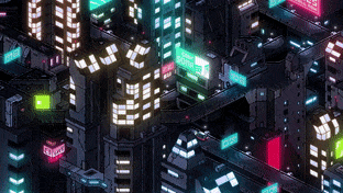 Pixel Cyberpunk Night City gif preview