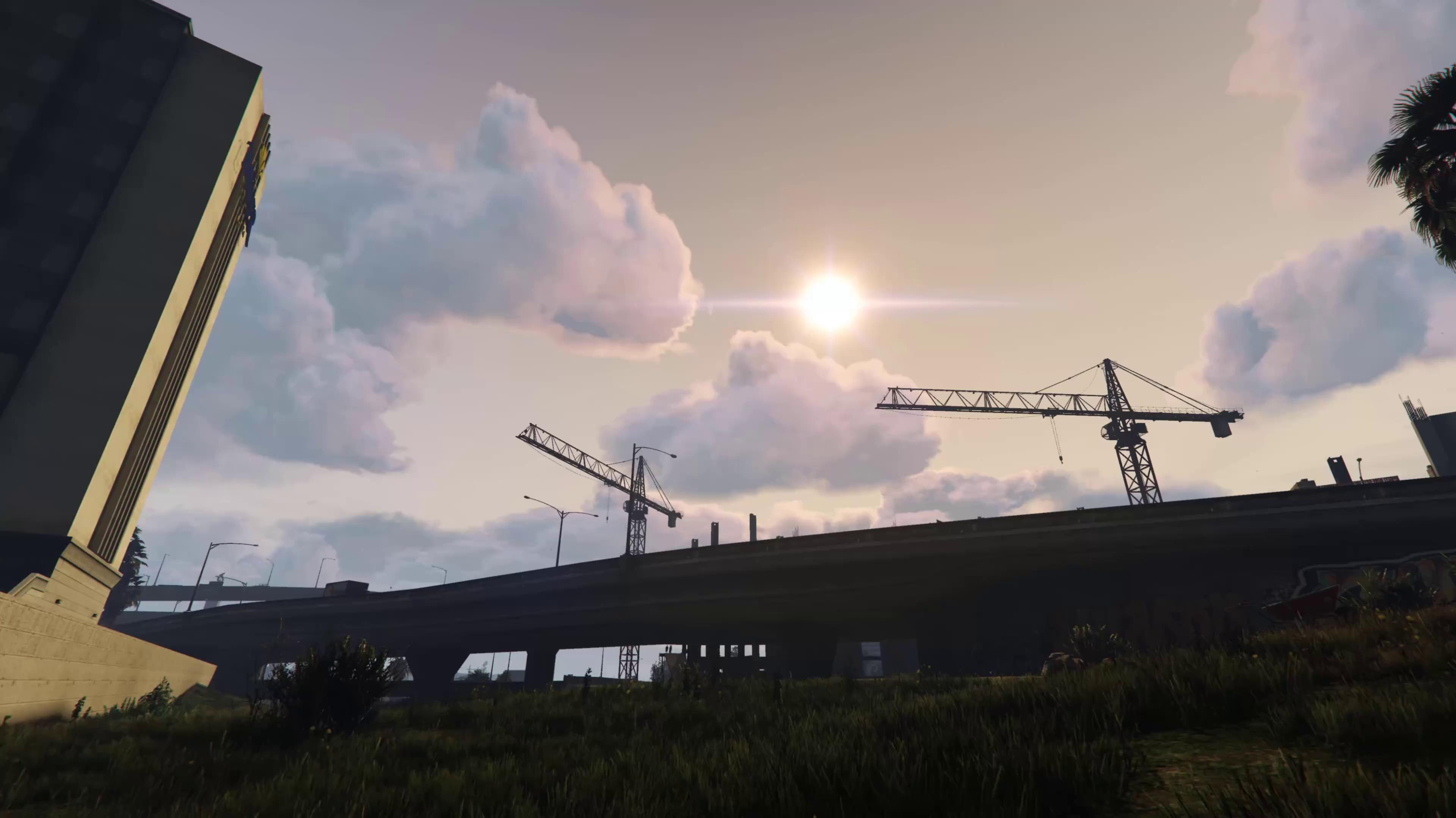 Morning Highway Landscape In Gta 5