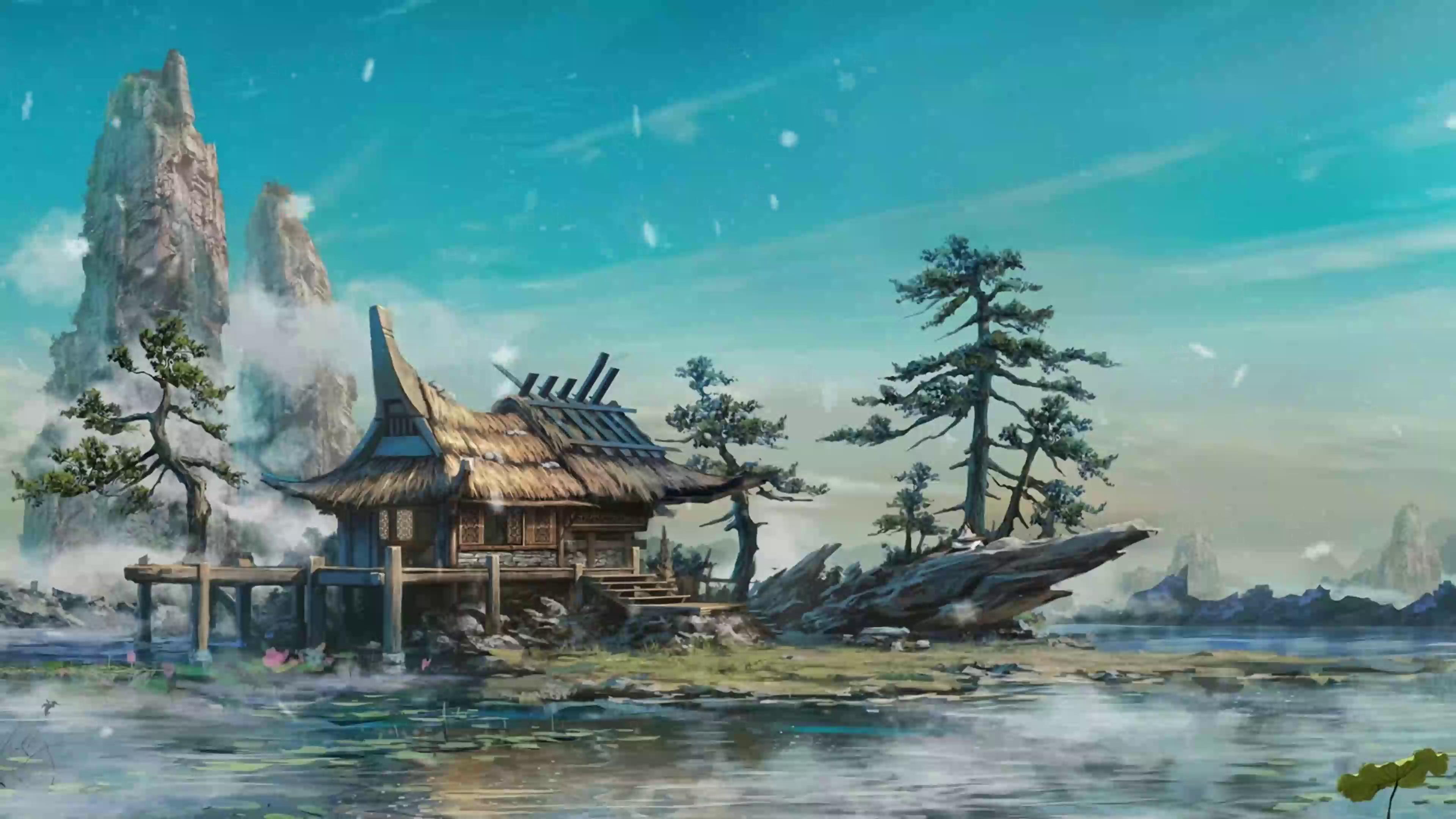 Lonely House Near The Lake Live Wallpaper