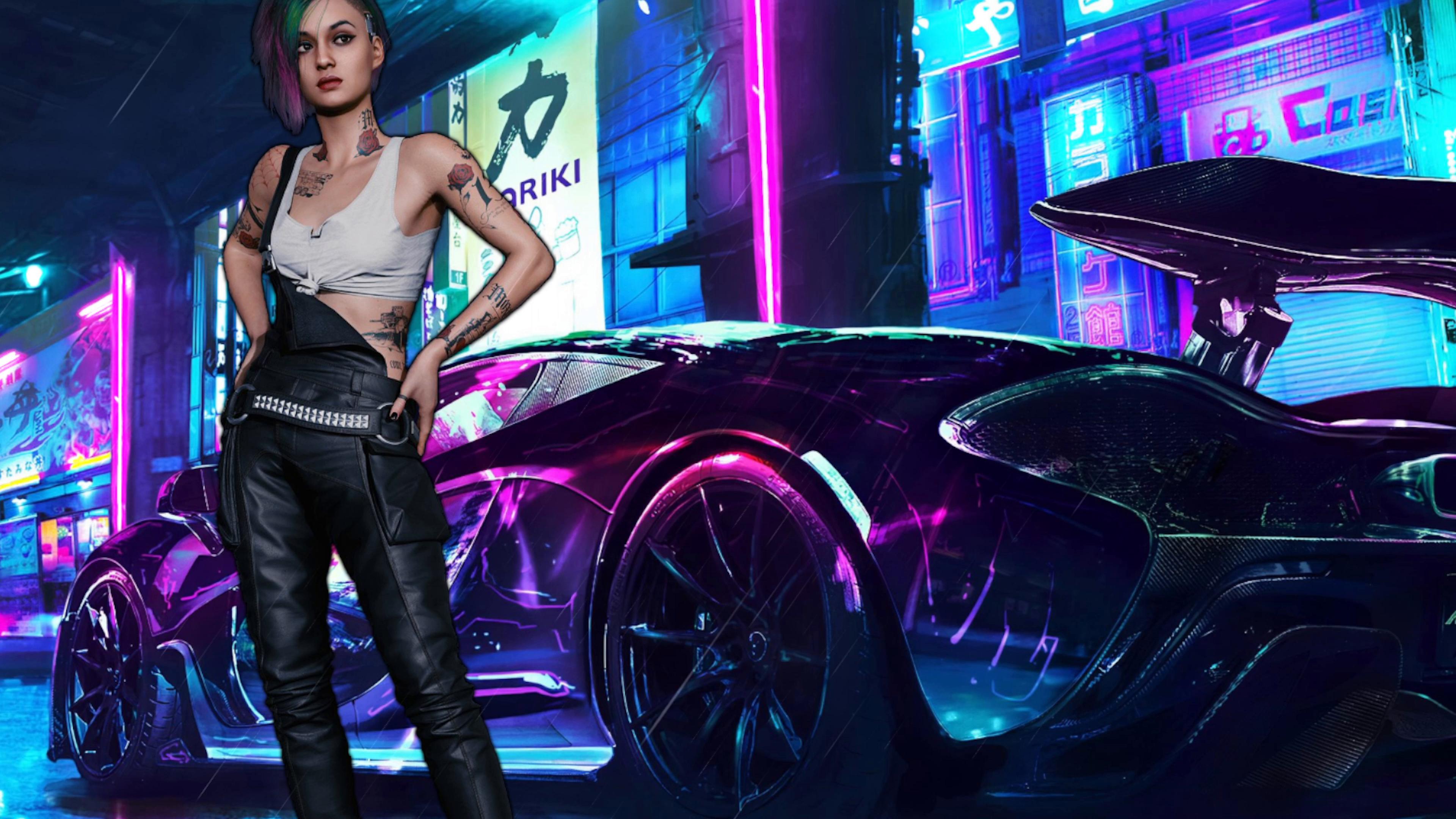 Cyberpunk Pink Car Live Wallpaper - free download