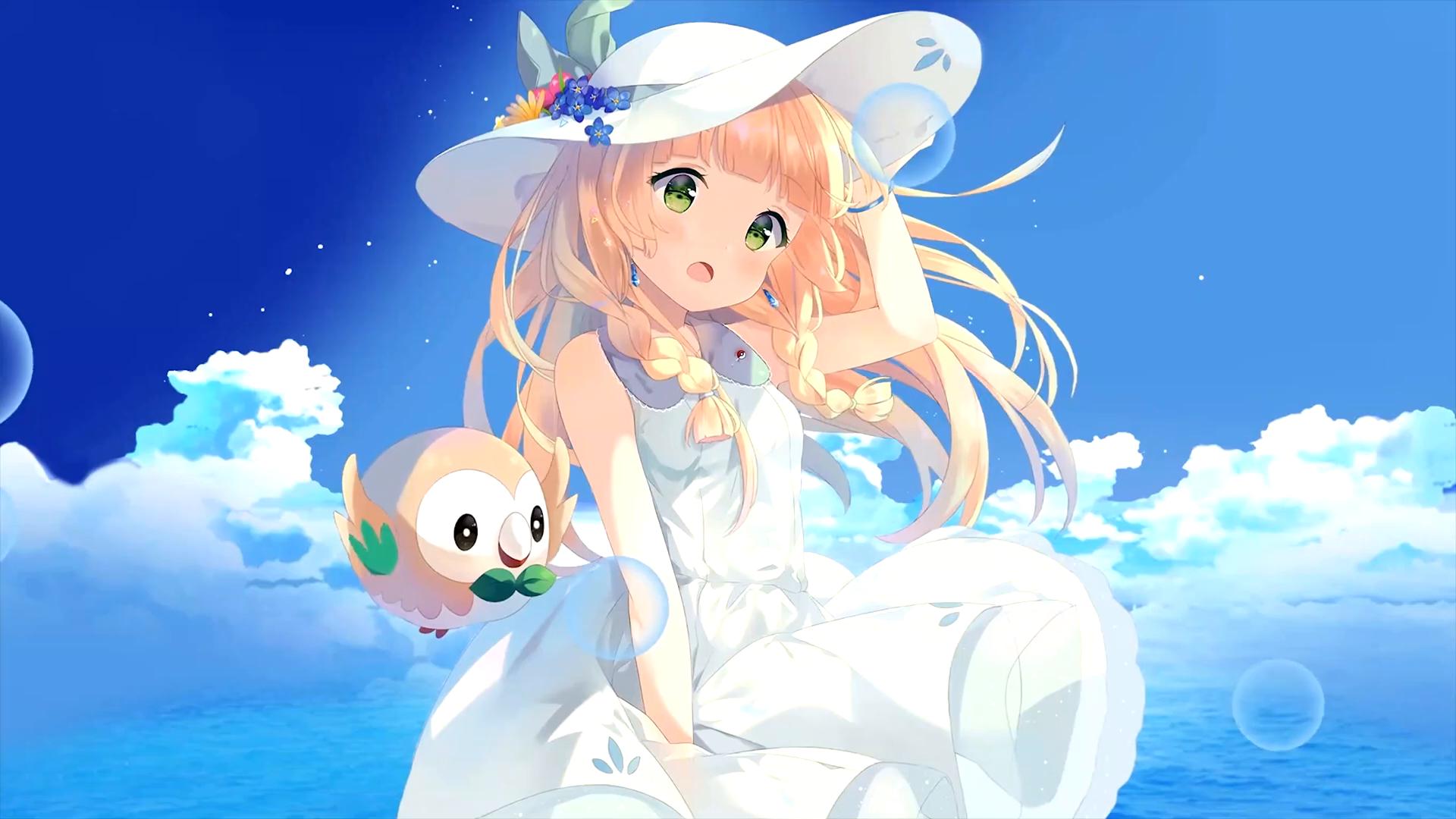 Rowlet and Lillie Live Wallpaper