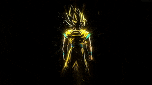 Black Background With Goku (DRAGON BALL Z) gif preview