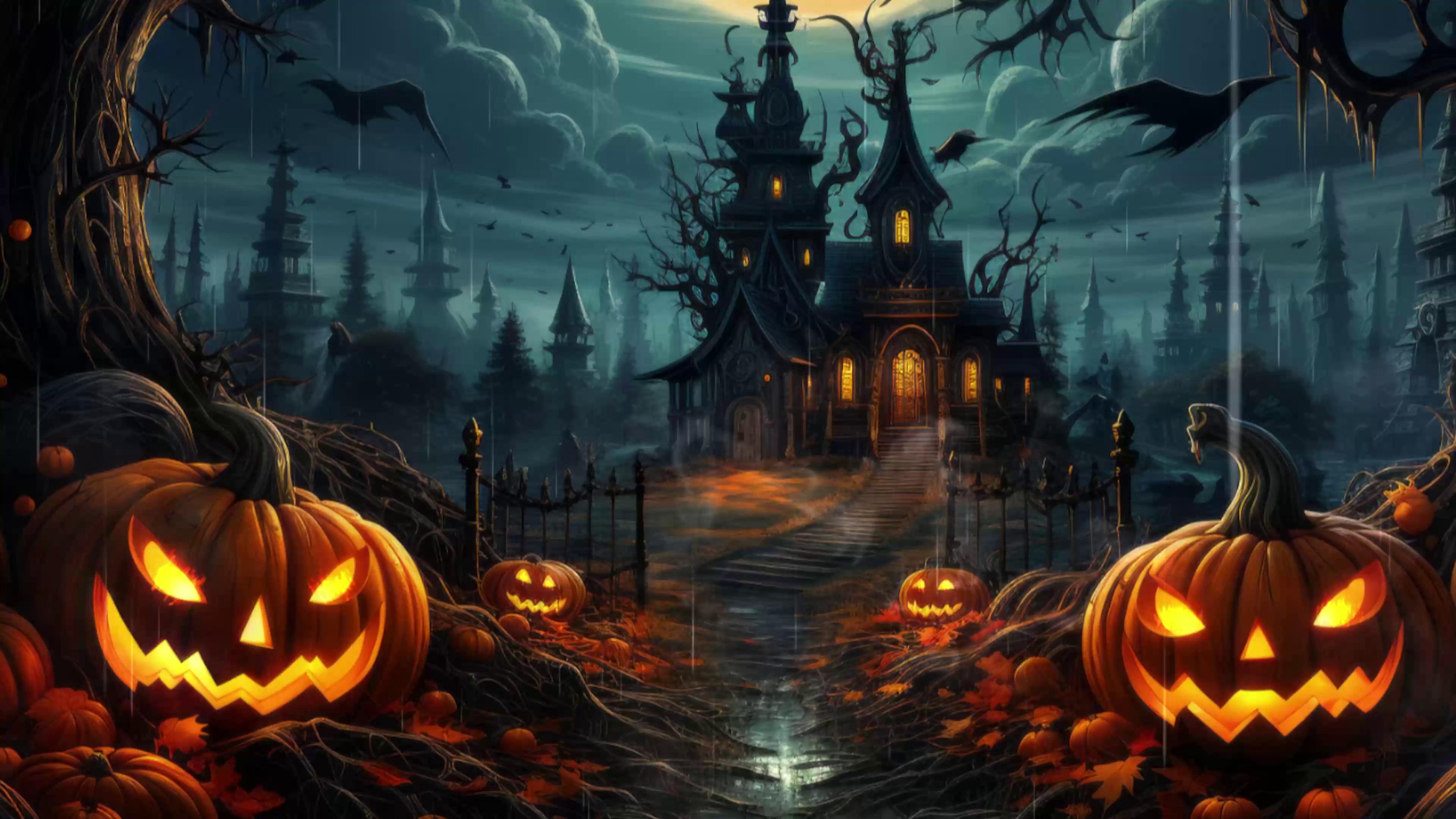 Halloween Evening Live Wallpaper