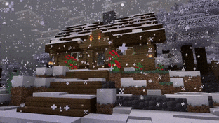 Christmas in Minecraft gif preview