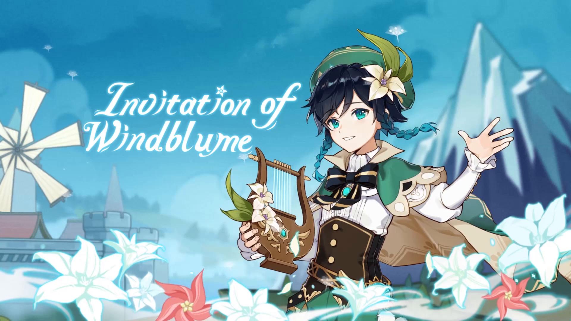 Venti Invitation of Windblume Live Wallpaper