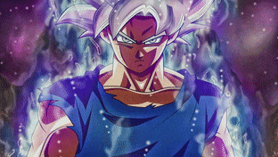 Silver-Haired Goku in His Ultra Instinct Power (Dragon Ball) gif preview