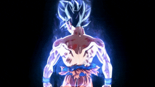 Goku Black Floating With Blue Aura Around gif preview