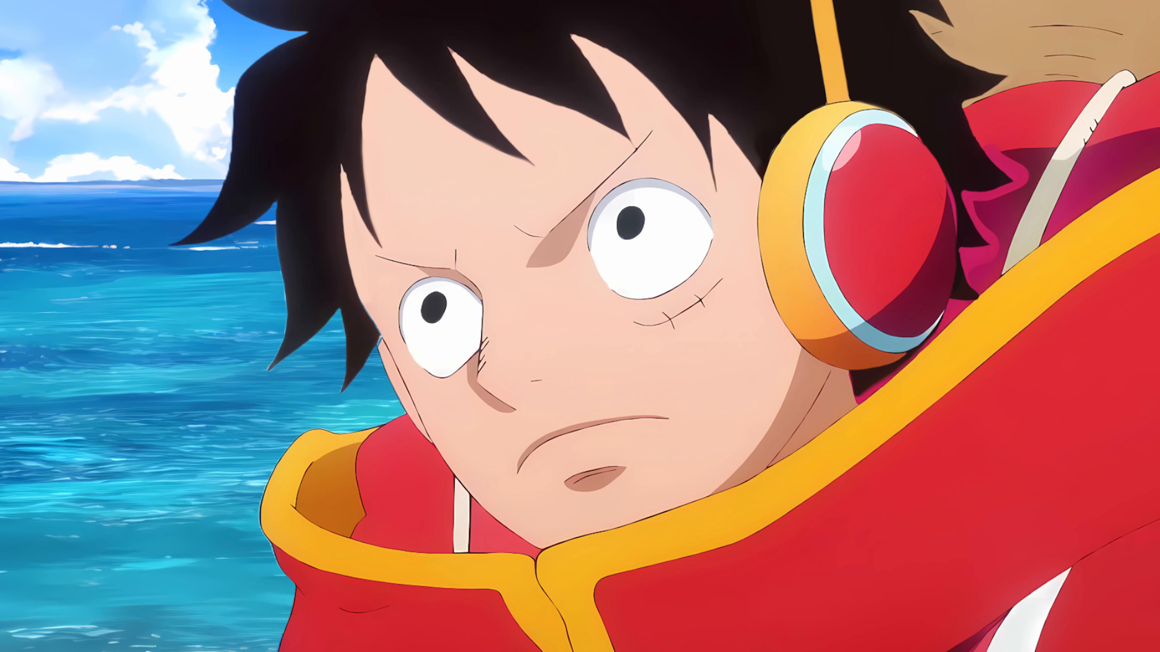 Luffy in Headphones Live Wallpaper