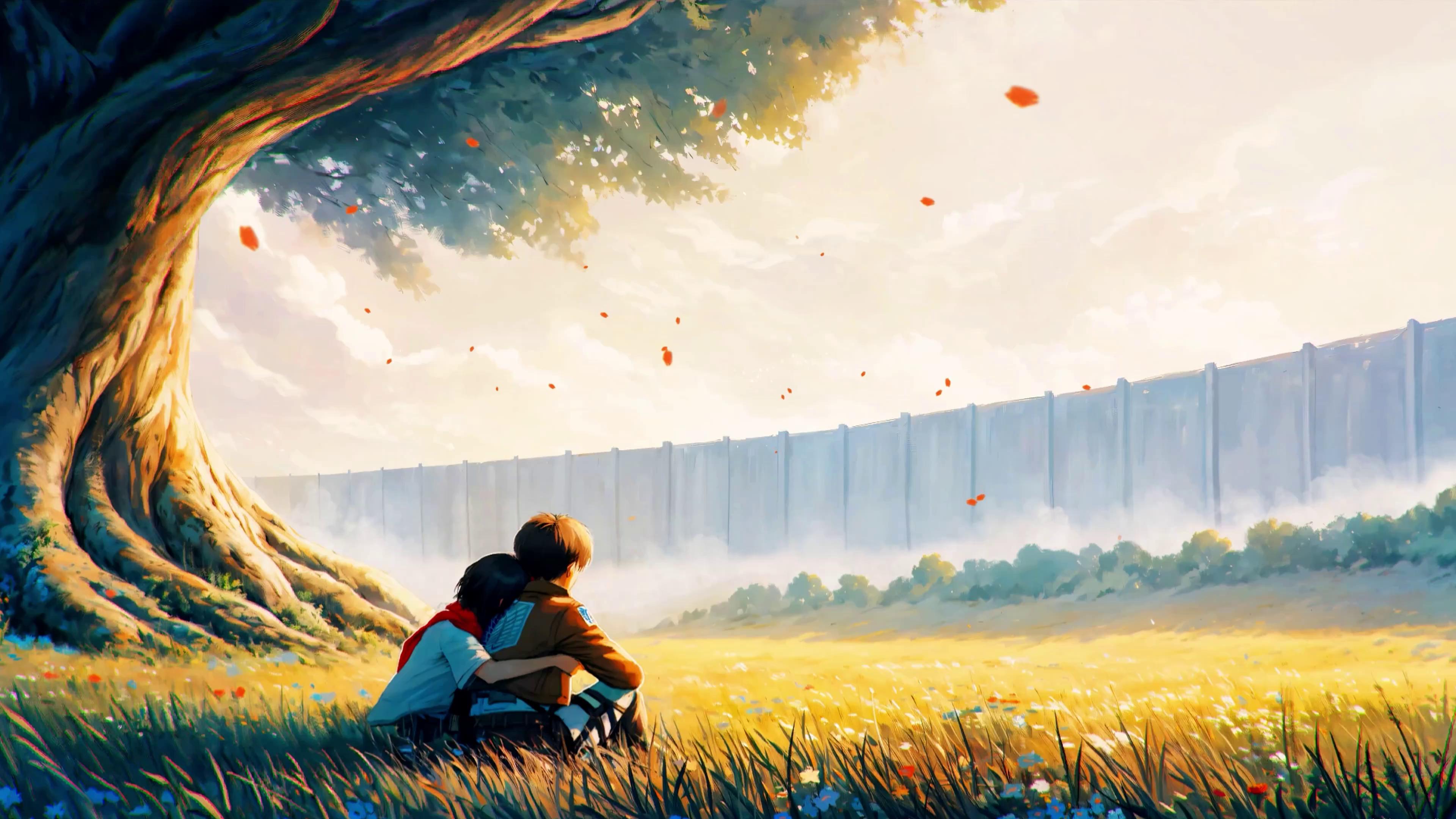 Eren and Mikasa Last Memories Mobile Live Wallpaper