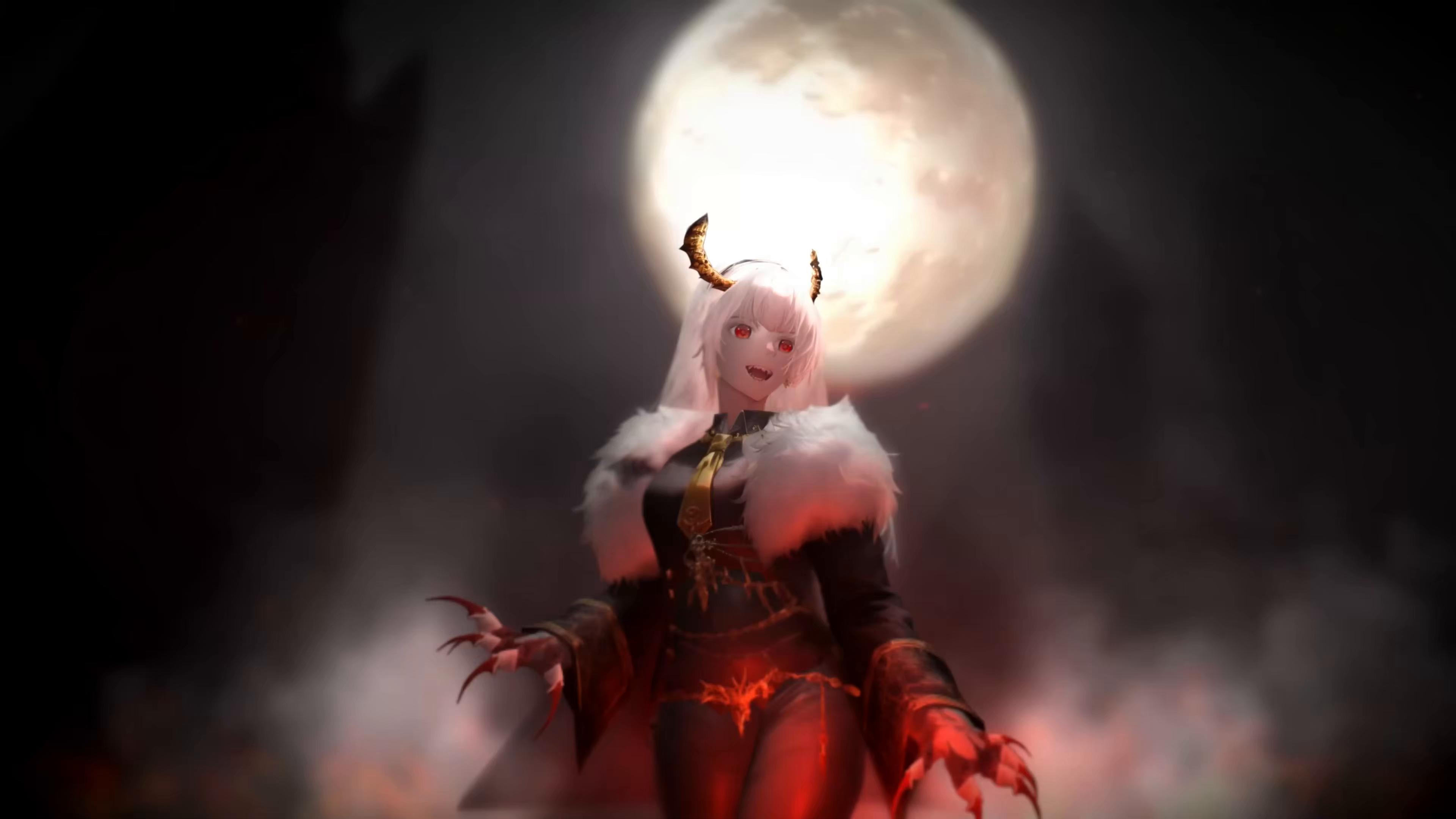 Crimson Moonlight Vampire Girl