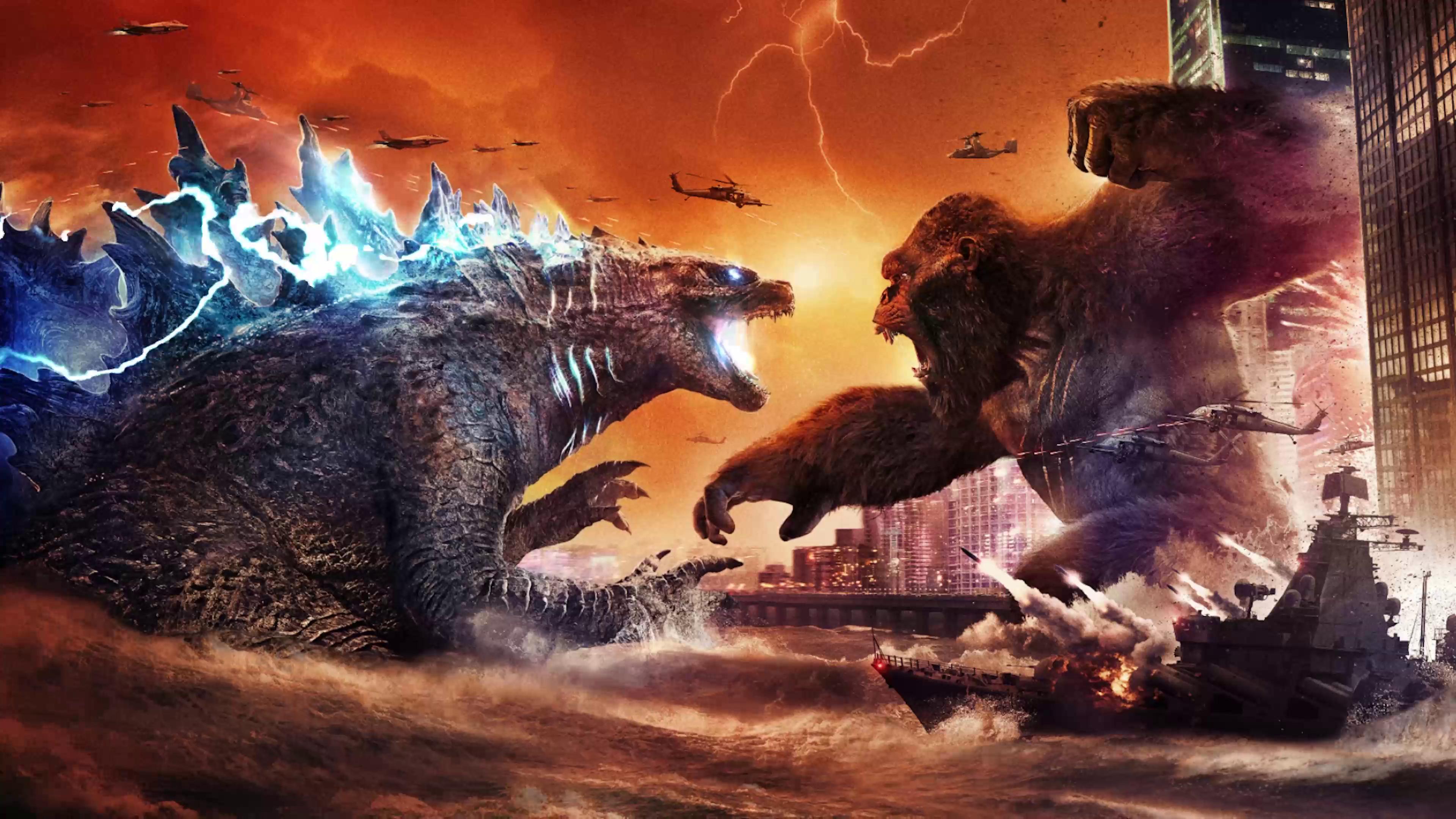 Godzilla and Kong Fighting Live Wallpaper